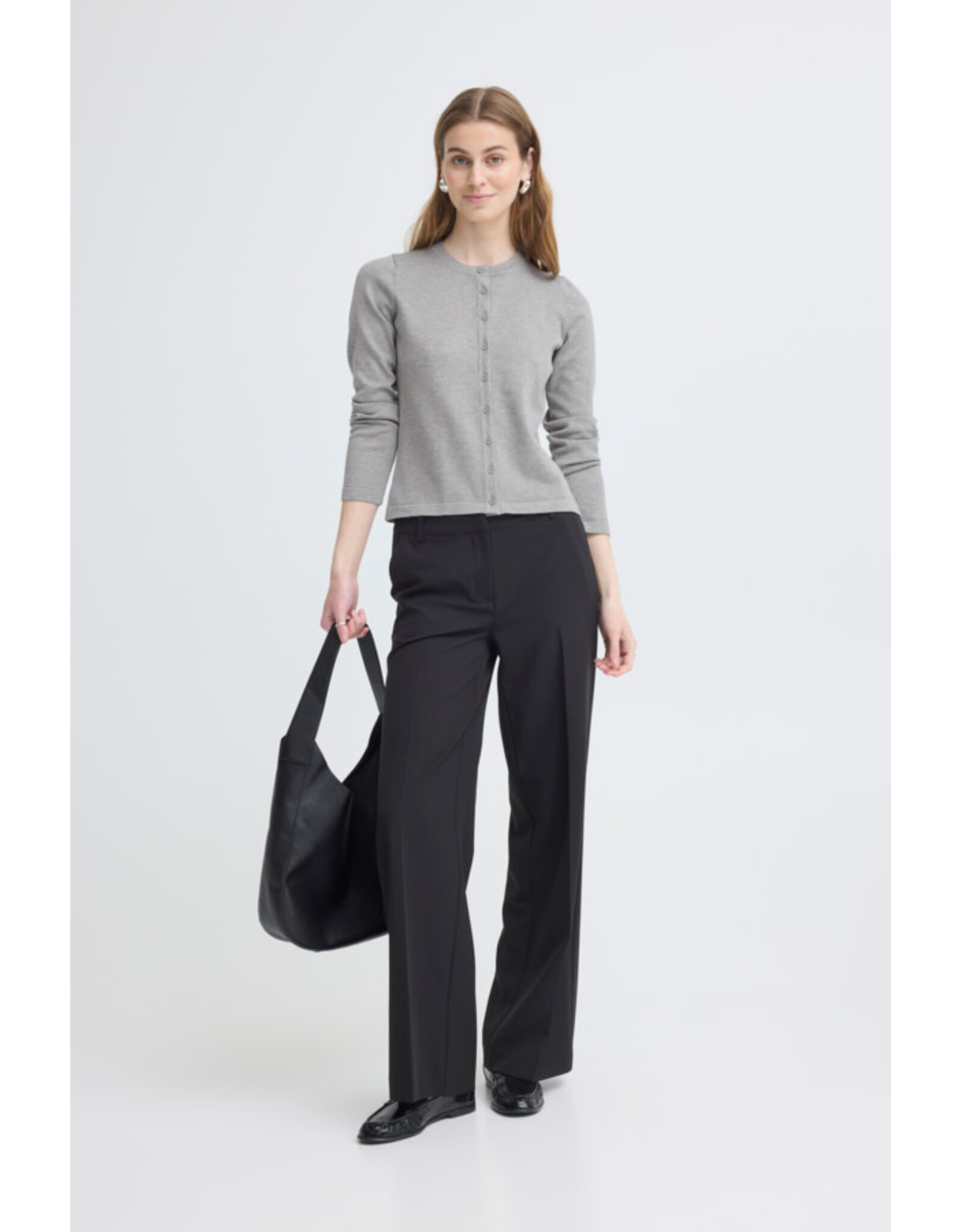 ICHI ICHI - Luls Cardigan (Light Grey Melange)