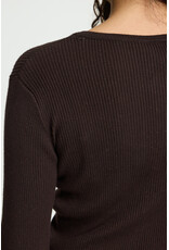 ICHI ICHI - Luls Ribbed Pullover (Chocolate Torte)