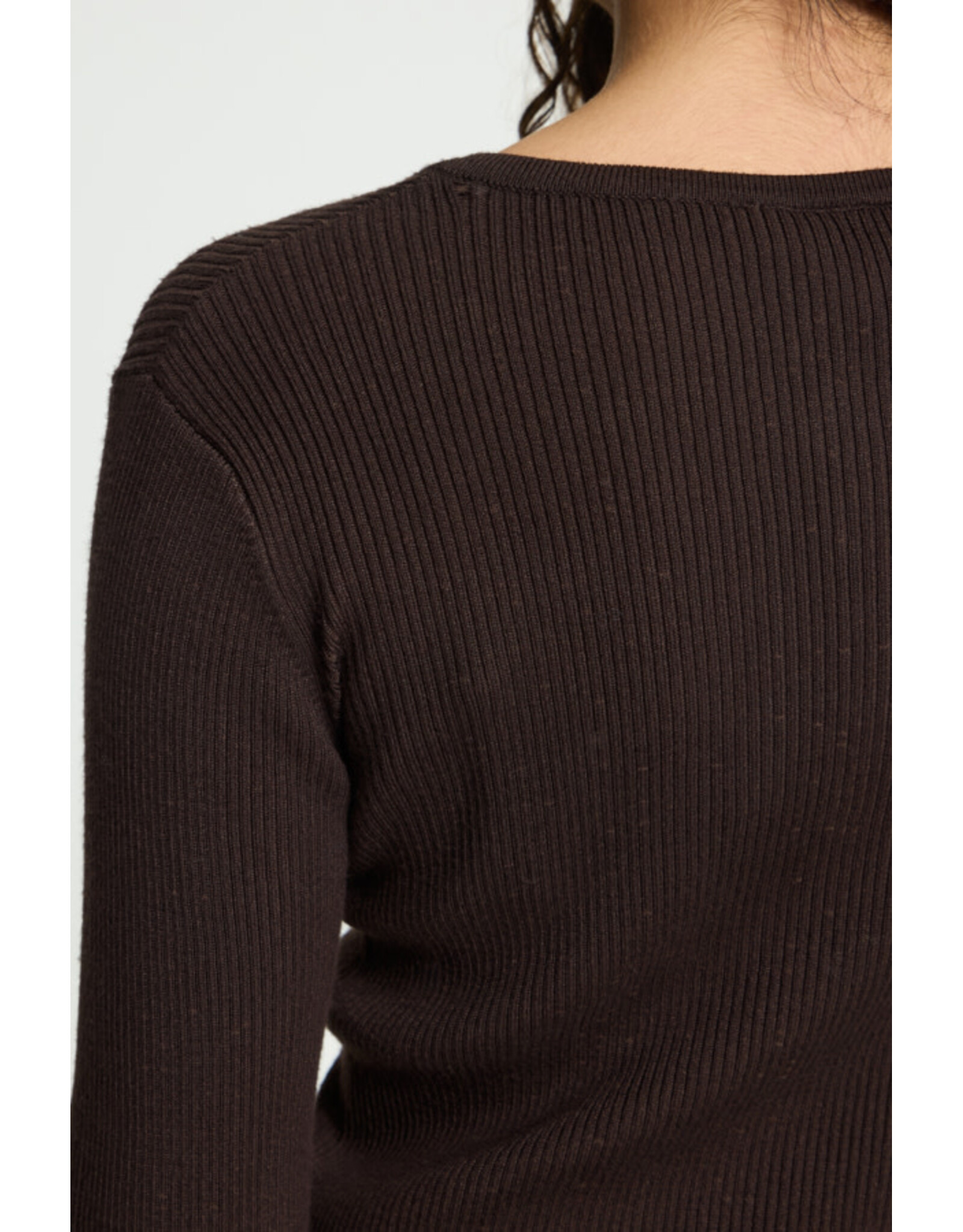 ICHI ICHI - Luls Ribbed Pullover (Chocolate Torte)