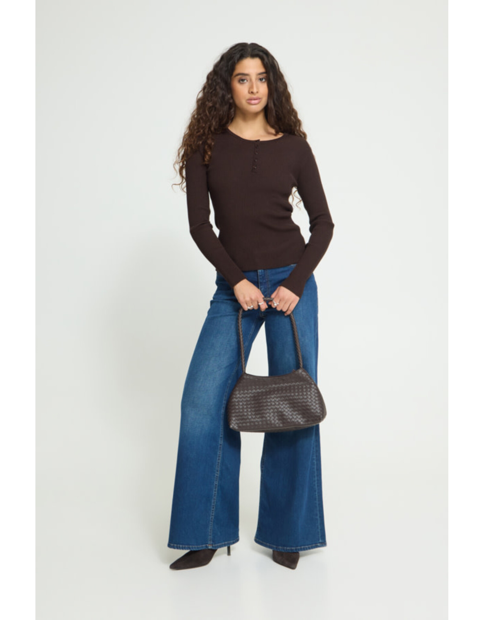 ICHI ICHI - Luls Ribbed Pullover (Chocolate Torte)