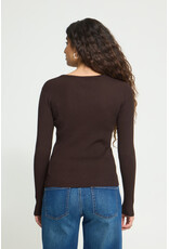 ICHI ICHI - Luls Ribbed Pullover (Chocolate Torte)