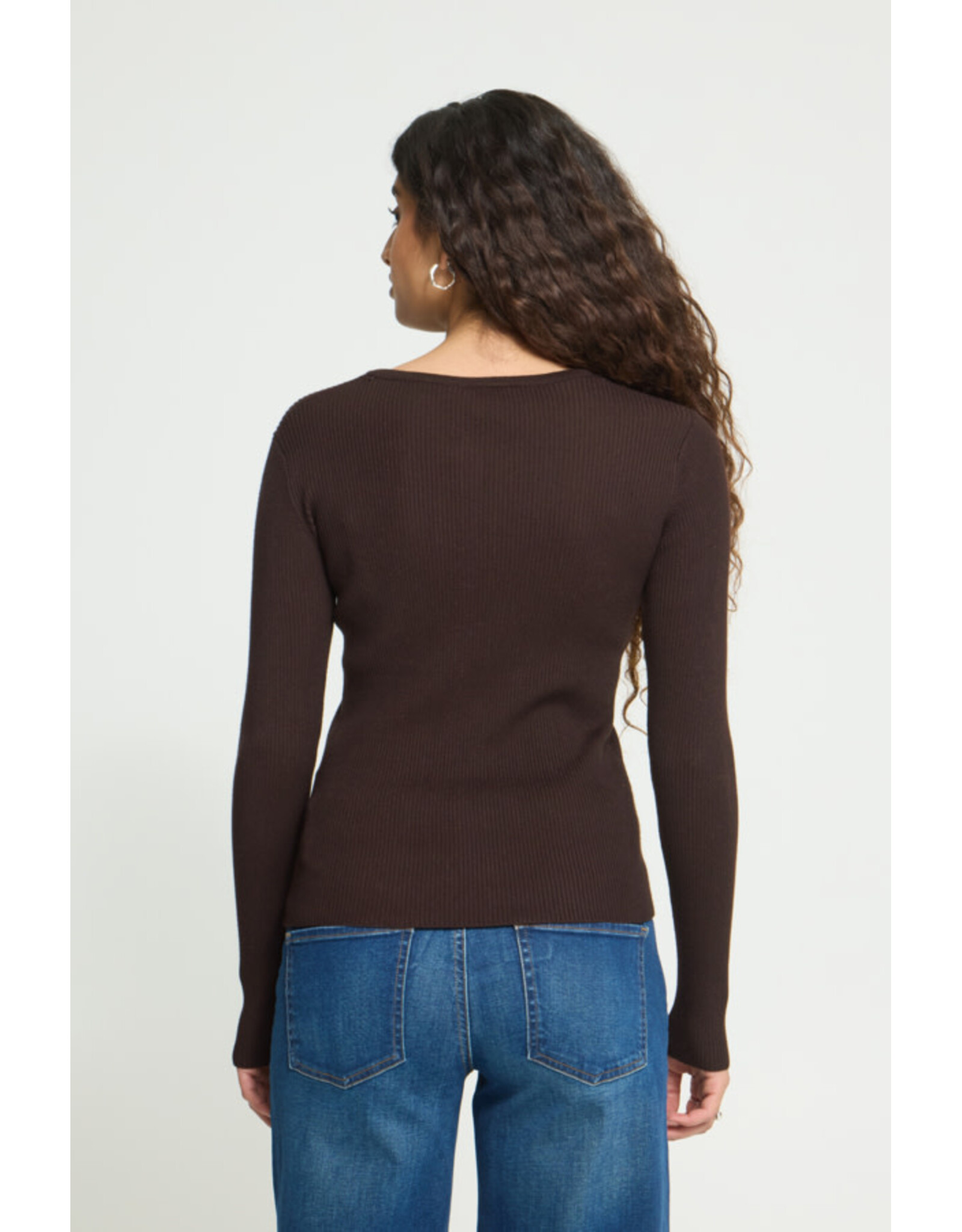 ICHI ICHI - Luls Ribbed Pullover (Chocolate Torte)