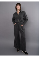 RD Style RD Style - Caressa Striped Soft Knit Wide Leg Pant (Charcoal)