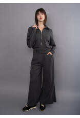 RD Style RD Style - Caressa Striped Soft Knit Wide Leg Pant (Charcoal)