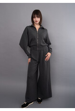 RD Style RD Style - Caressa Striped Soft Knit Wide Leg Pant (Charcoal)
