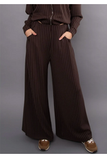 RD Style RD Style - Caressa Striped Soft Knit Wide Leg Pant (Brown)