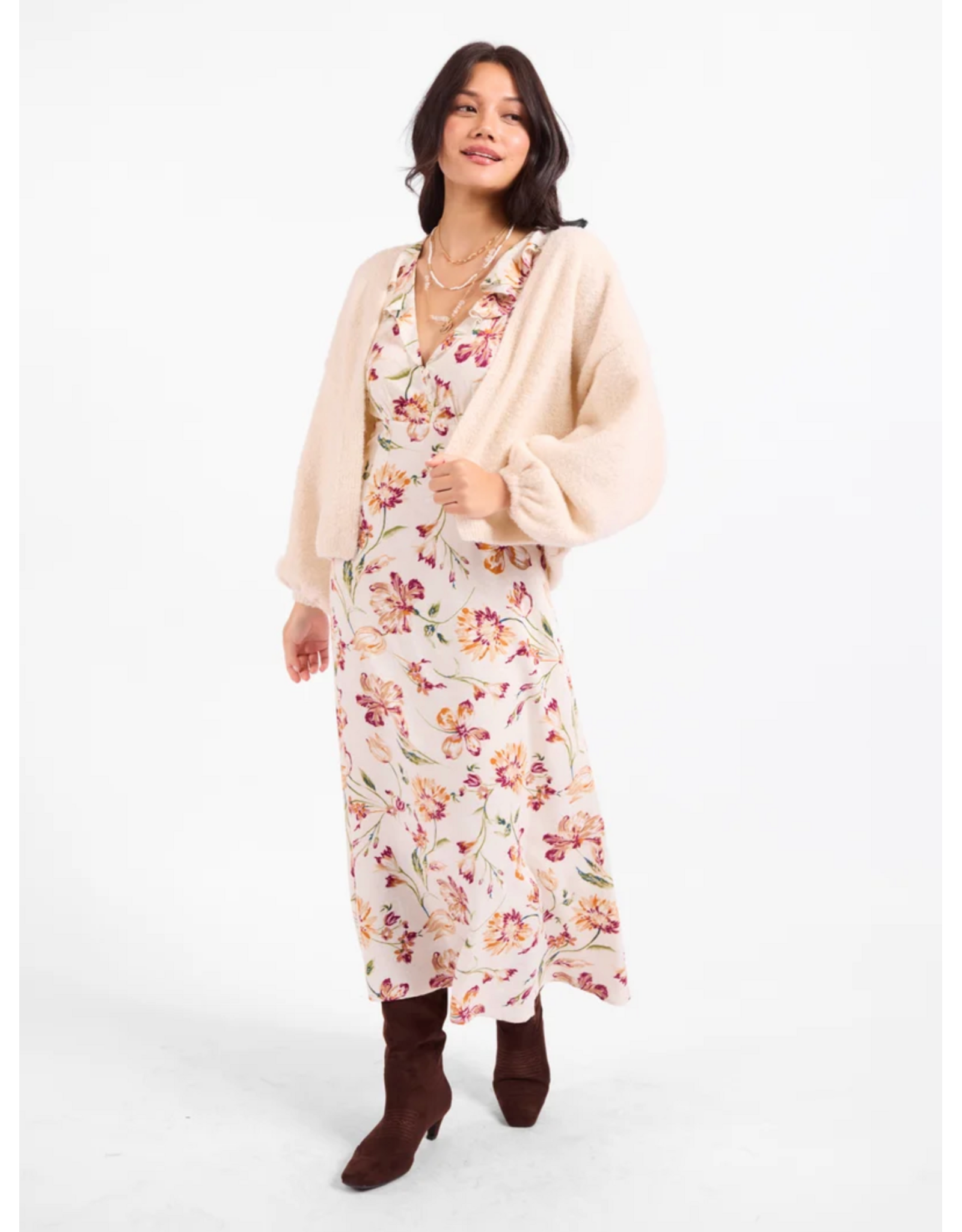 Sadie & Sage Sadie & Sage - Marley Dolman Sleeveless Cardigan (Ivory)