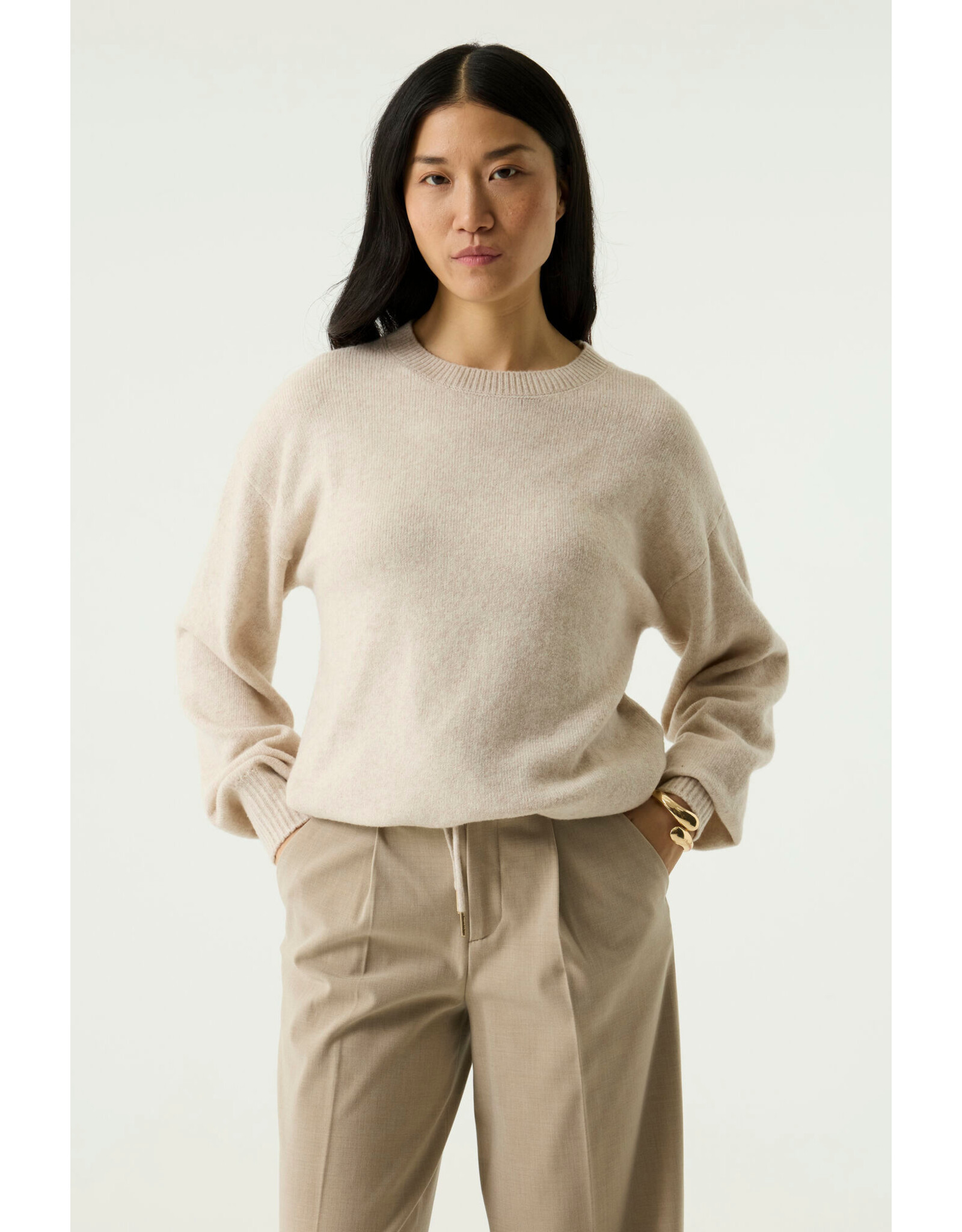 Garcia Garcia - Sweater with Waist Tie (Sand Melee)