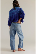Free people Free People - Moxie Low Slung Pull on Barrel Jean (Truest Blue)