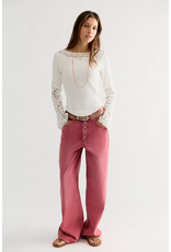 Free people Free People - Amber Lace Cuff Long Sleeve Top (White)