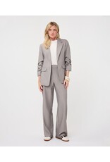 EsQualo EsQualo - 3/4 Sleeve Herringbone Blazer (Light Grey)