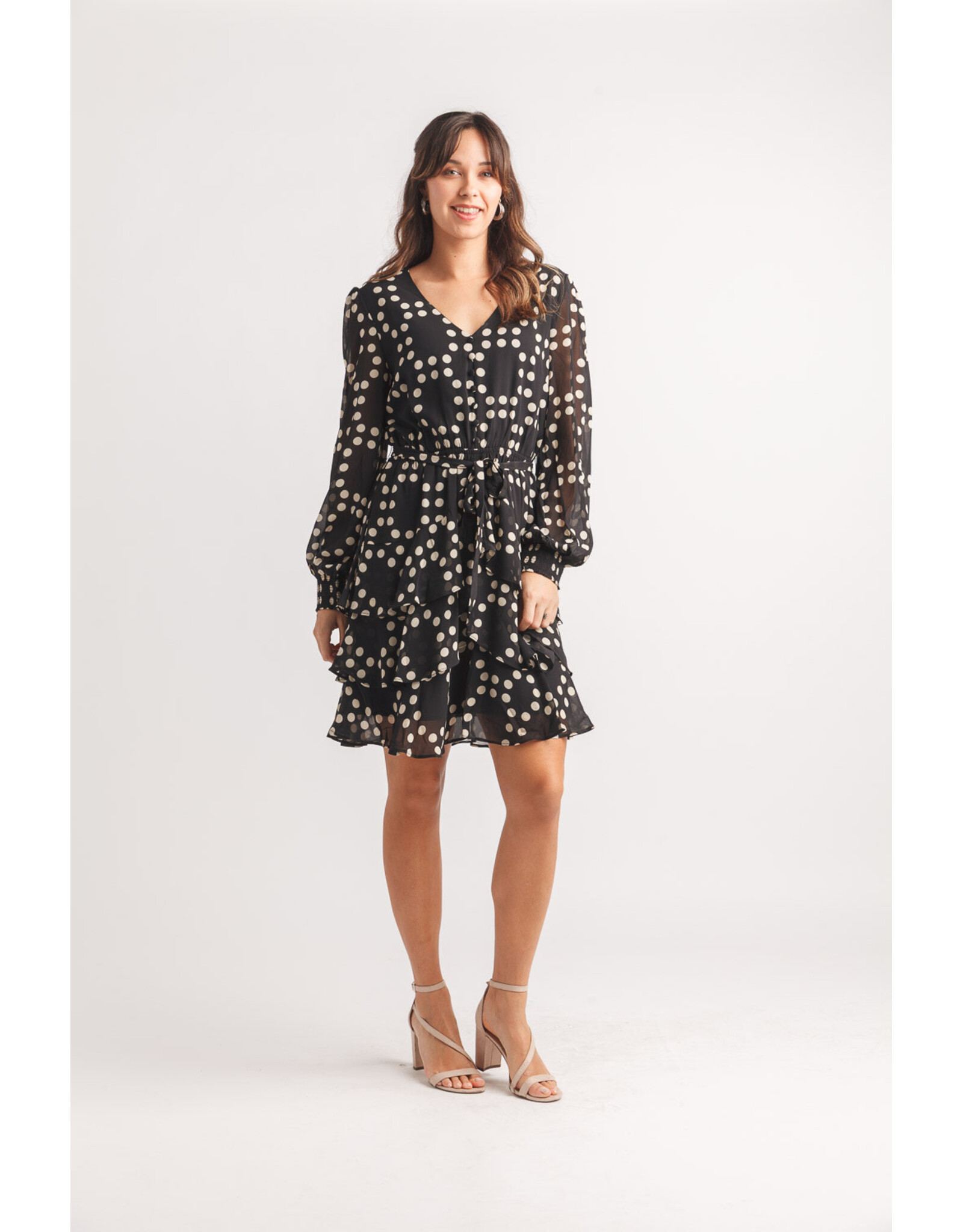 Papillon Papillon - Ruffle Dress with Elastic Waist (Black)