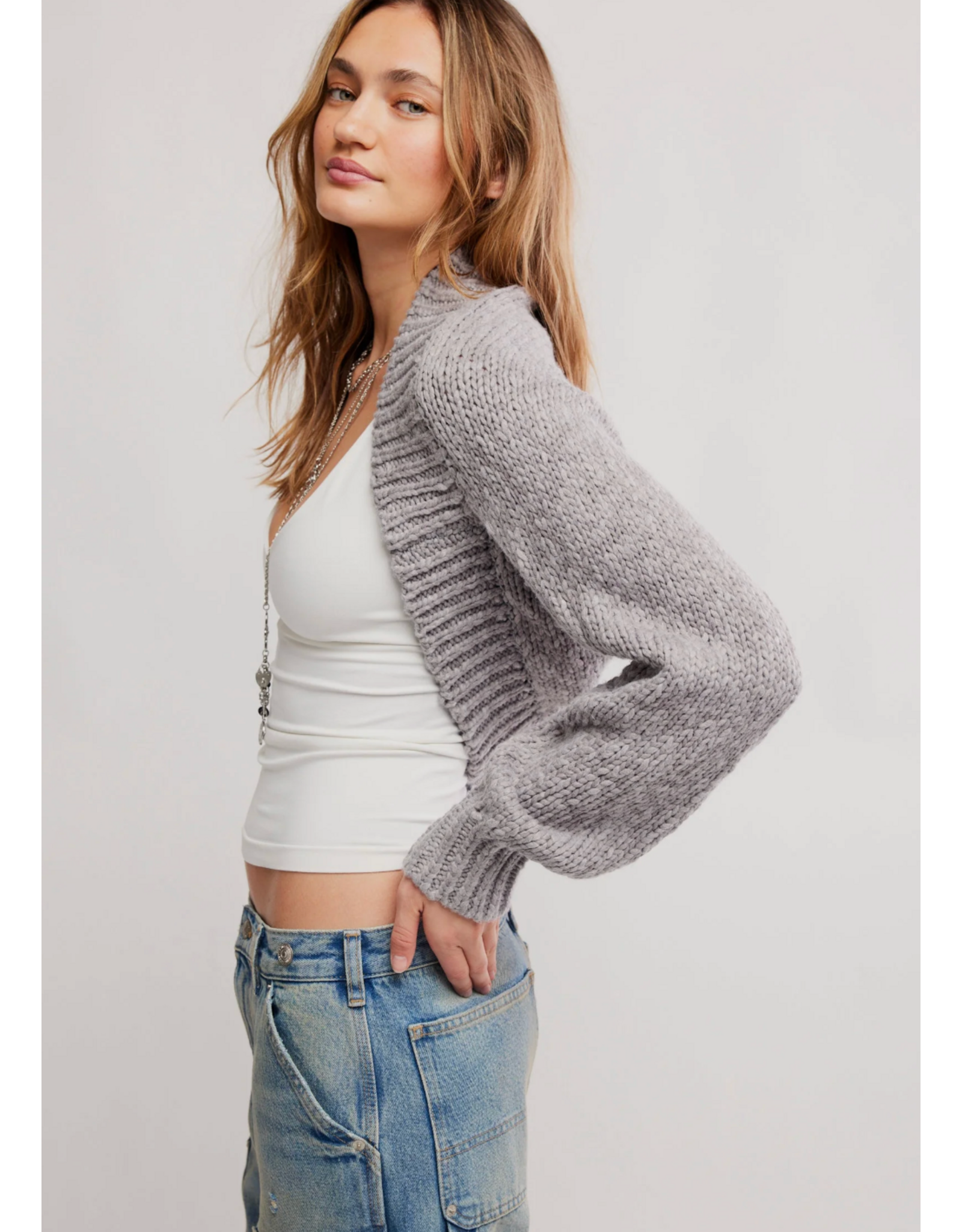 Free people Free People - Opal Shrug (Grey Flannel)