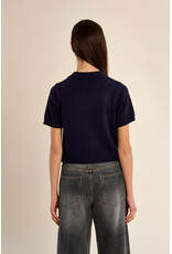 Molly Bracken Molly Bracken - Tea Time Short Sleeve Sweater (Navy)