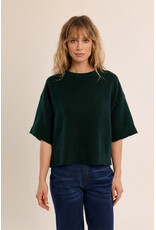 Molly Bracken Molly Bracken - Flared Knit Sweater with 3/4 Sleeves (Green)