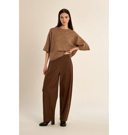 Molly Bracken Molly Bracken - Flared Knit Sweater with 3/4 Sleeves (Camel)