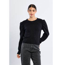 Molly Bracken Molly Bracken - Balloon Sleeve Sweater (Black)