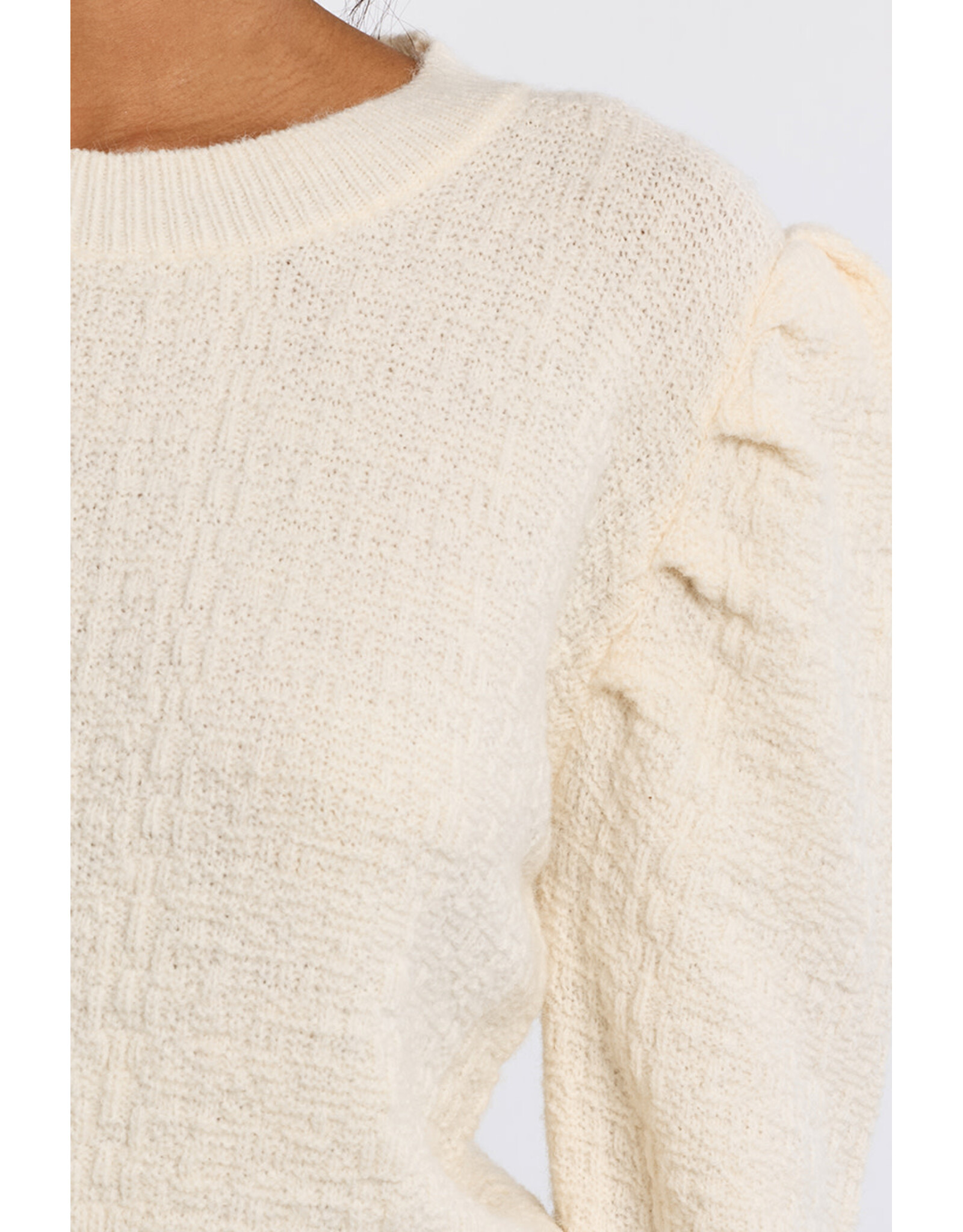 Molly Bracken Molly Bracken - Balloon Sleeve Sweater (Ecru)