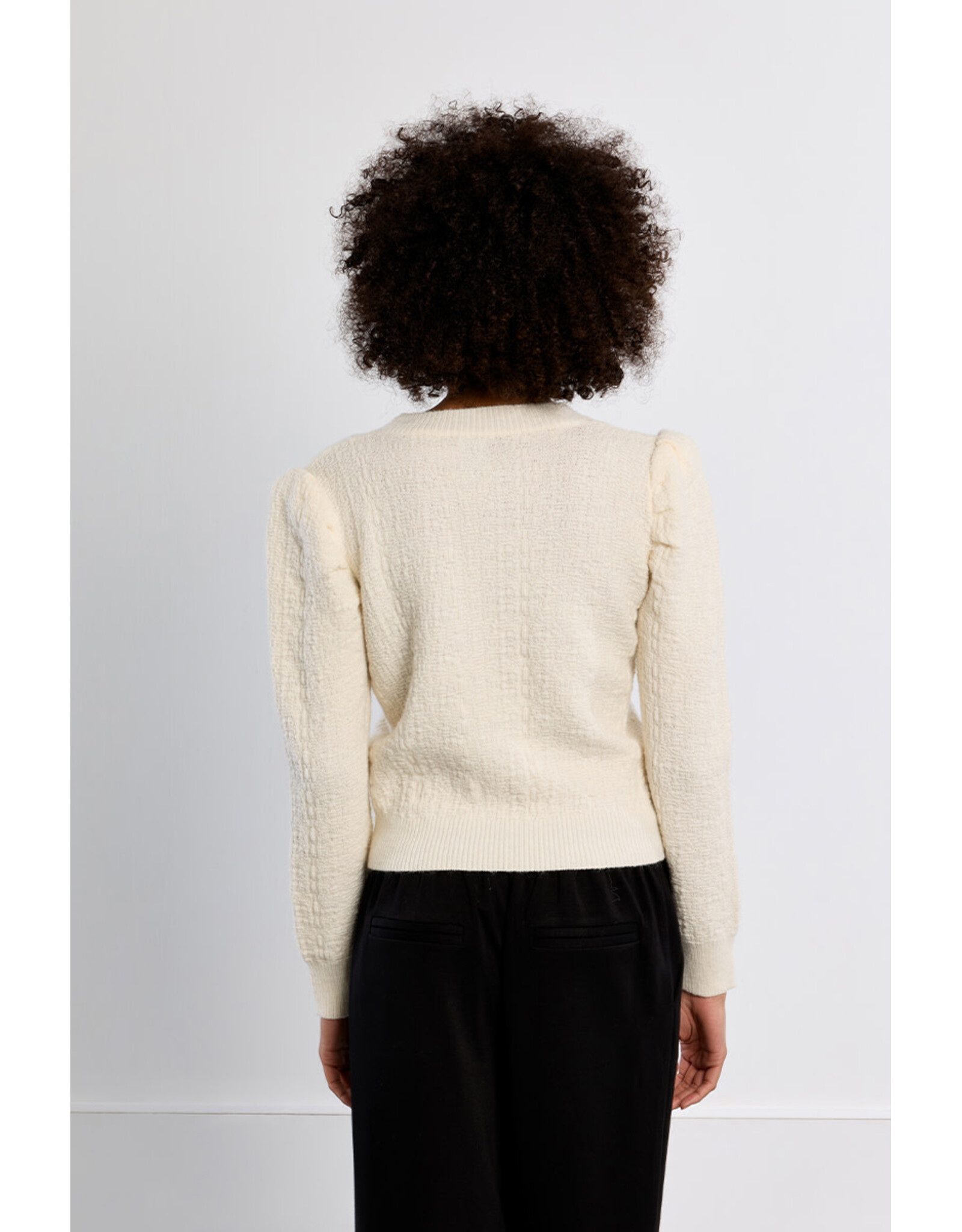 Molly Bracken Molly Bracken - Balloon Sleeve Sweater (Ecru)