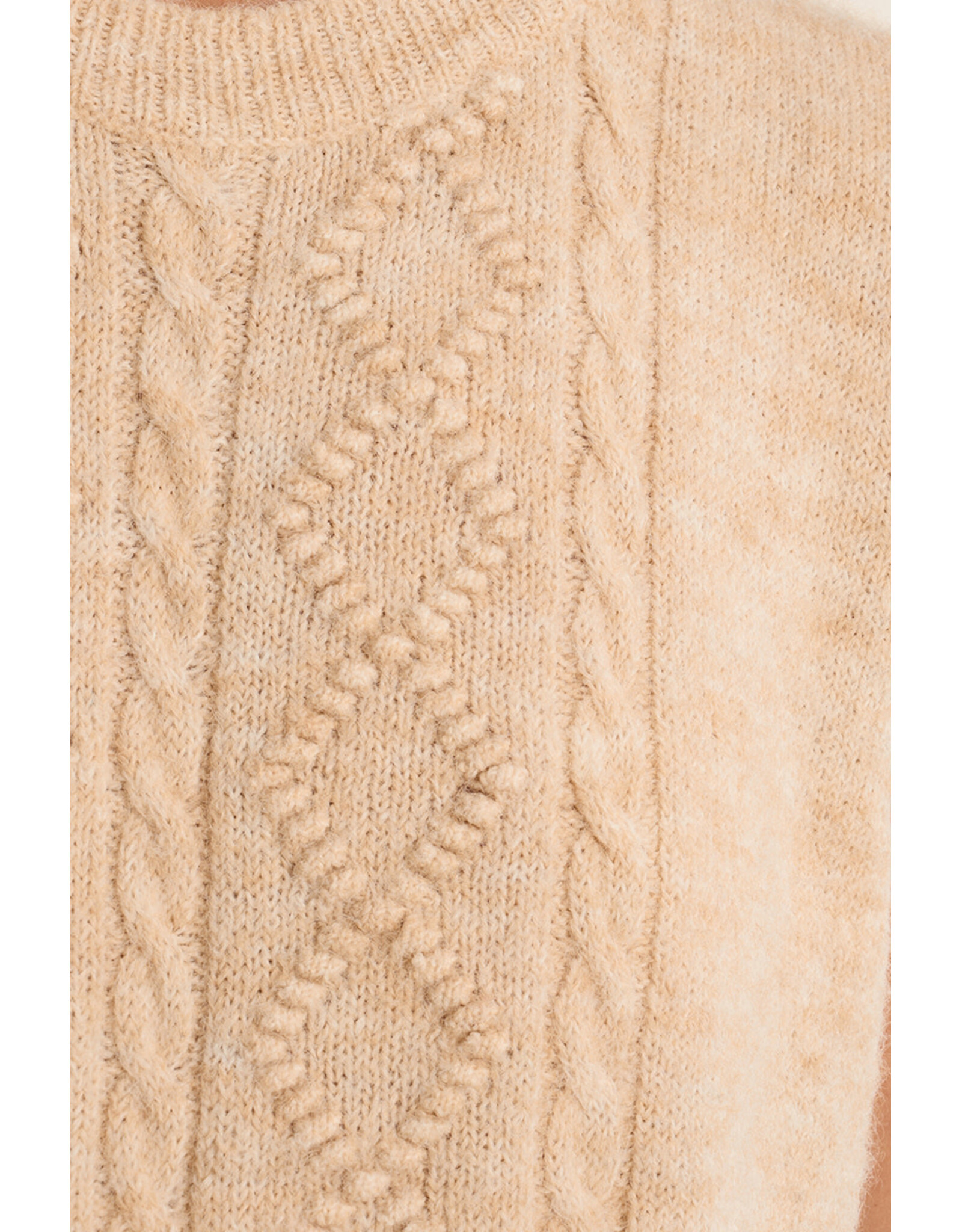 Molly Bracken Molly Bracken - Sleeveless Round Neck Sweater (Cream)