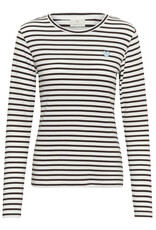 Kaffe Kaffe - Liddy Striped Long Sleeve Shirt (Chalk / Brown)