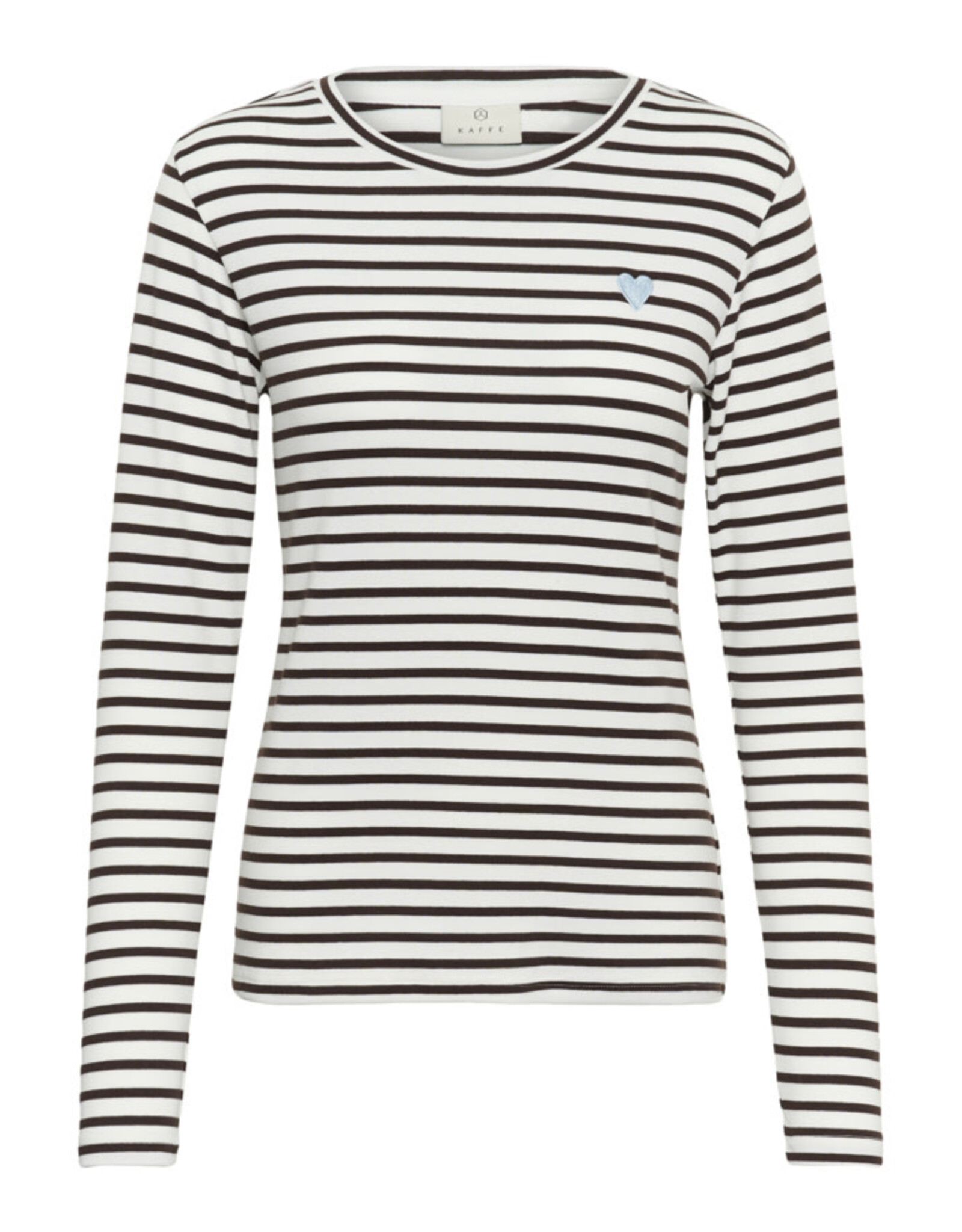 Kaffe Kaffe - Liddy Striped Long Sleeve Shirt (Chalk / Brown)
