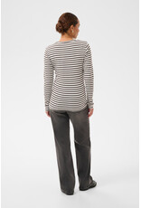 Kaffe Kaffe - Liddy Striped Long Sleeve Shirt (Chalk / Brown)