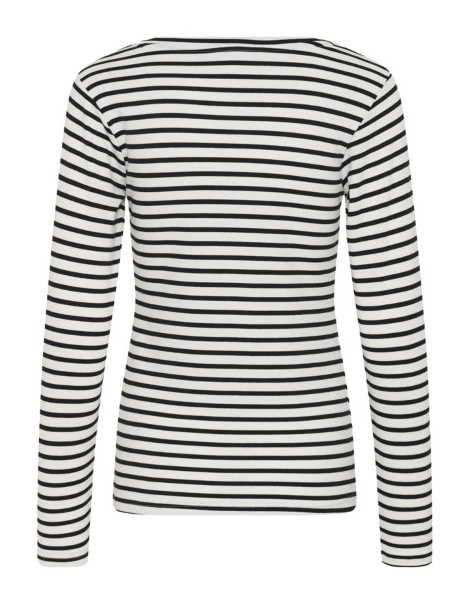 Kaffe Kaffe - Liddy Striped Long Sleeve Shirt (Chalk / Black / Feather)