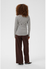 Kaffe Kaffe - Liddy Striped Long Sleeve Shirt (Chalk / Black / Feather)