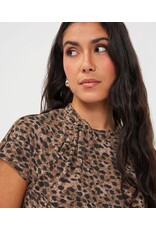 EsQualo EsQualo - Leopard Top with Twist Detail