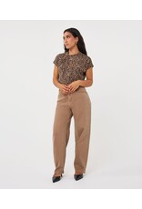 EsQualo EsQualo - Leopard Top with Twist Detail
