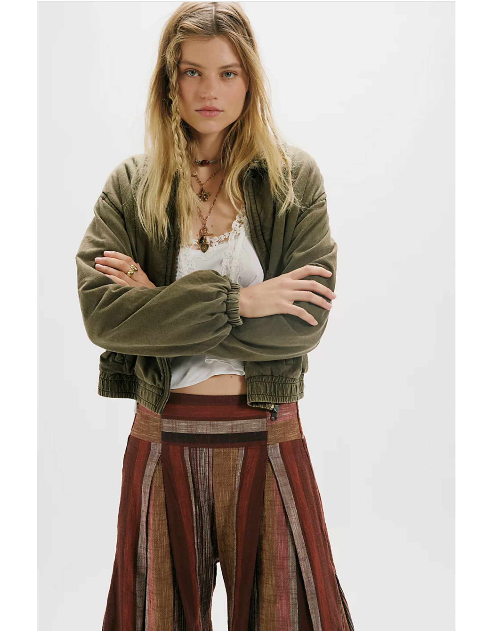 Free people Free People - We The Free Washed Birdie Jacket (Olive Green)