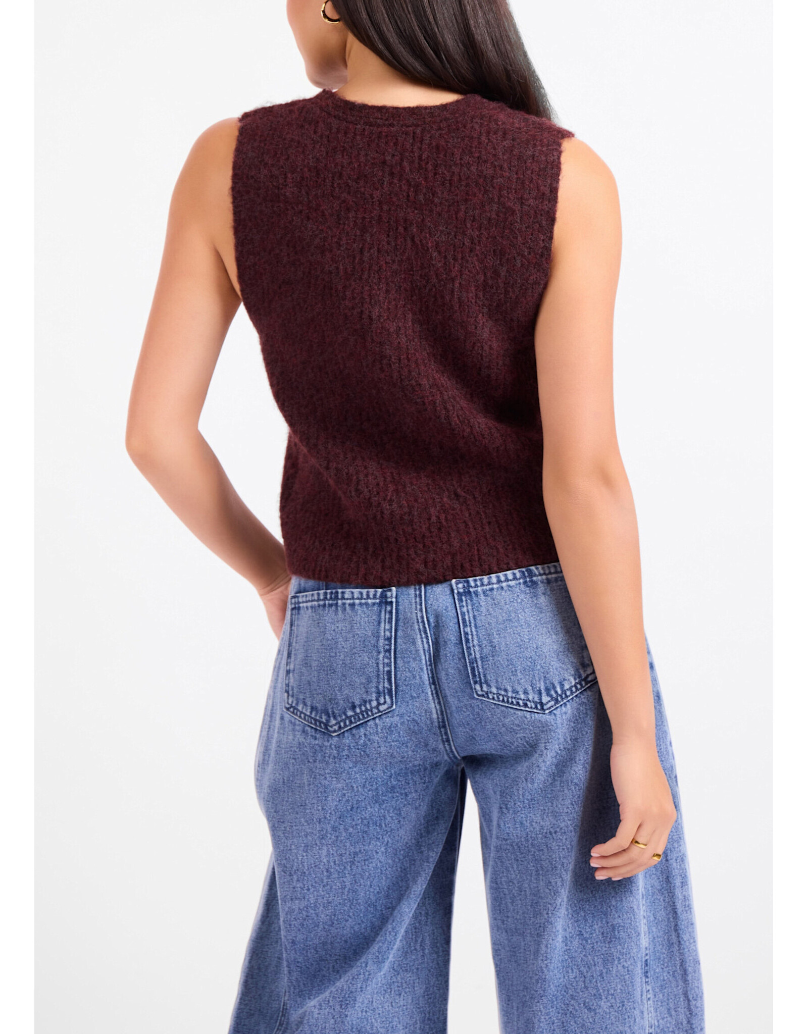 Sadie & Sage Sadie & Sage - Warm Cider Sweater Vest (Burgundy)