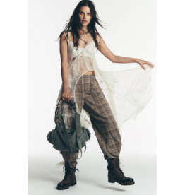 Free people Free People - Nice Choice Pull-On Pants (Ivory Plaid Combo)