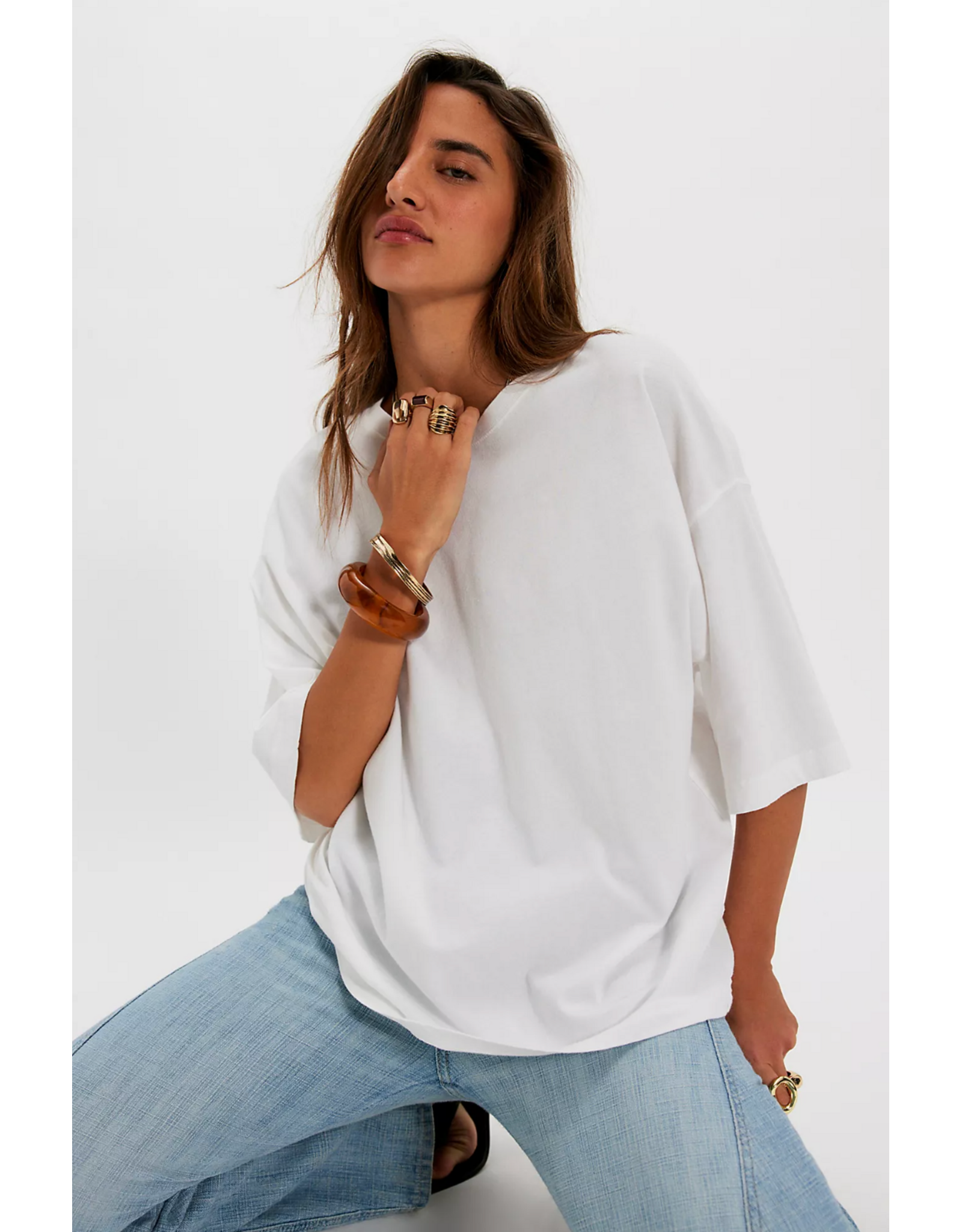 Free people Free People - We The Free Perfect Oversized Tee (White)