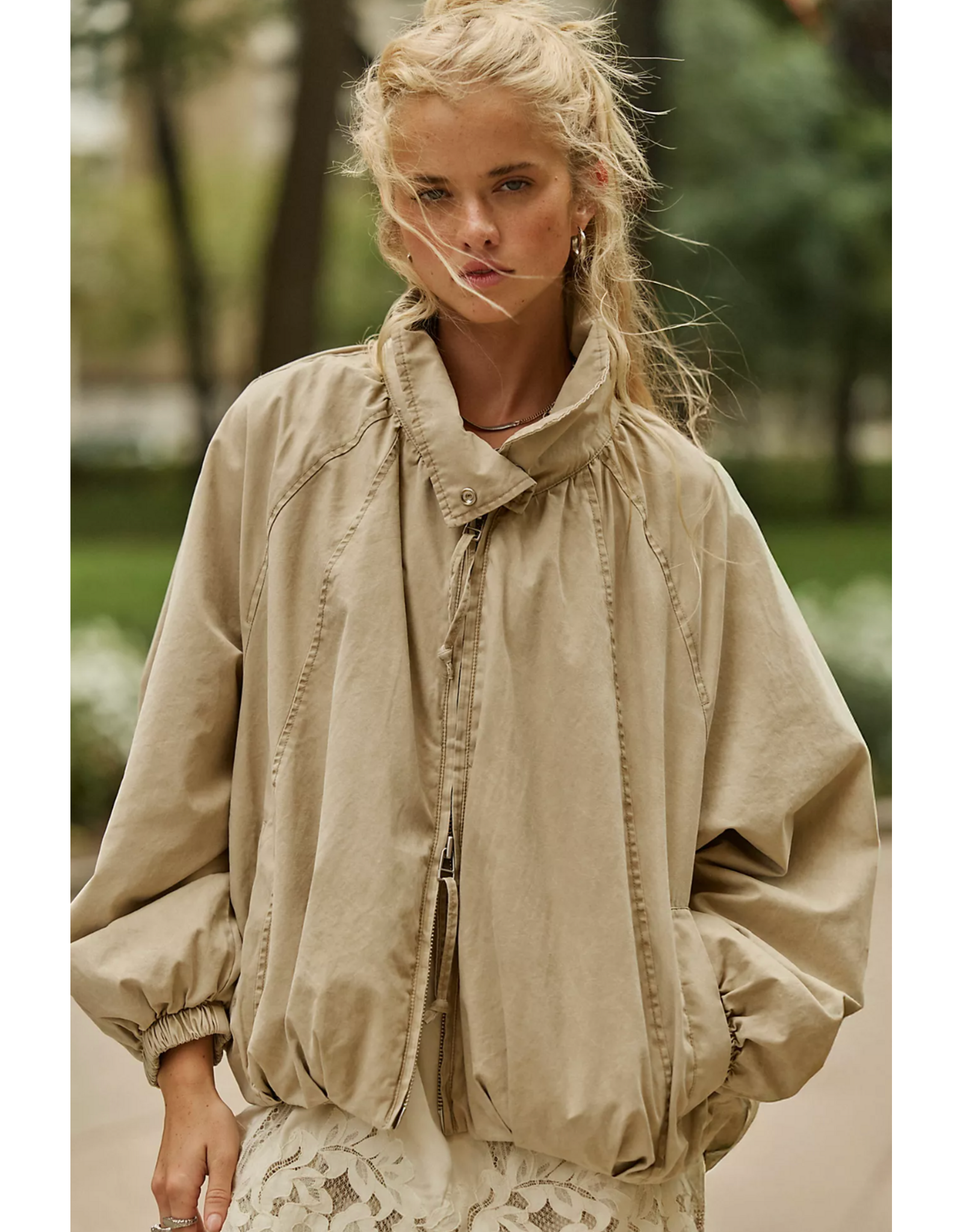 Free people Free People - Chelsea Funnel-Neck Jacket (Oatmeal)