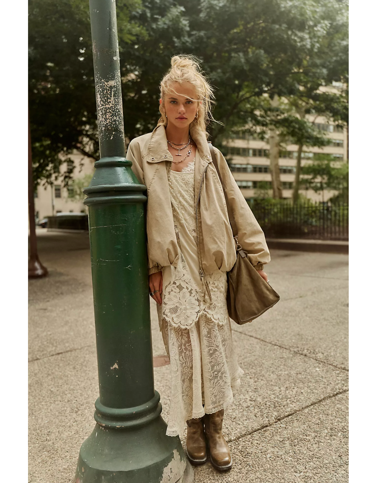 Free people Free People - Chelsea Funnel-Neck Jacket (Oatmeal)