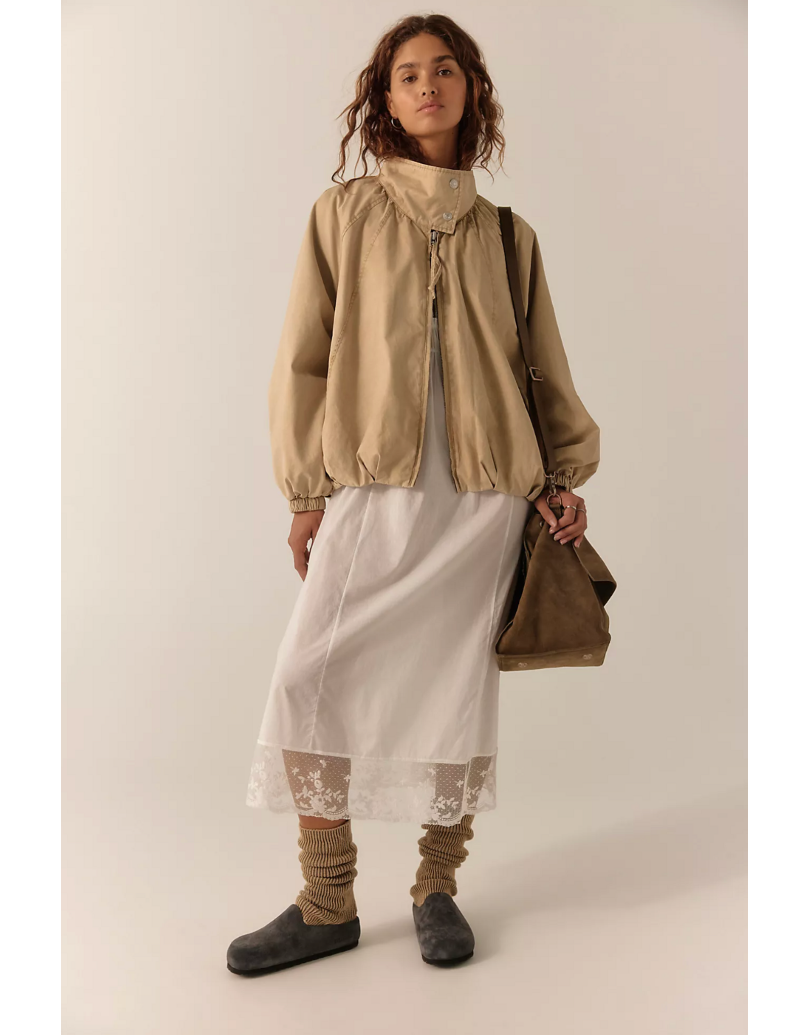 Free people Free People - Chelsea Funnel-Neck Jacket (Oatmeal)