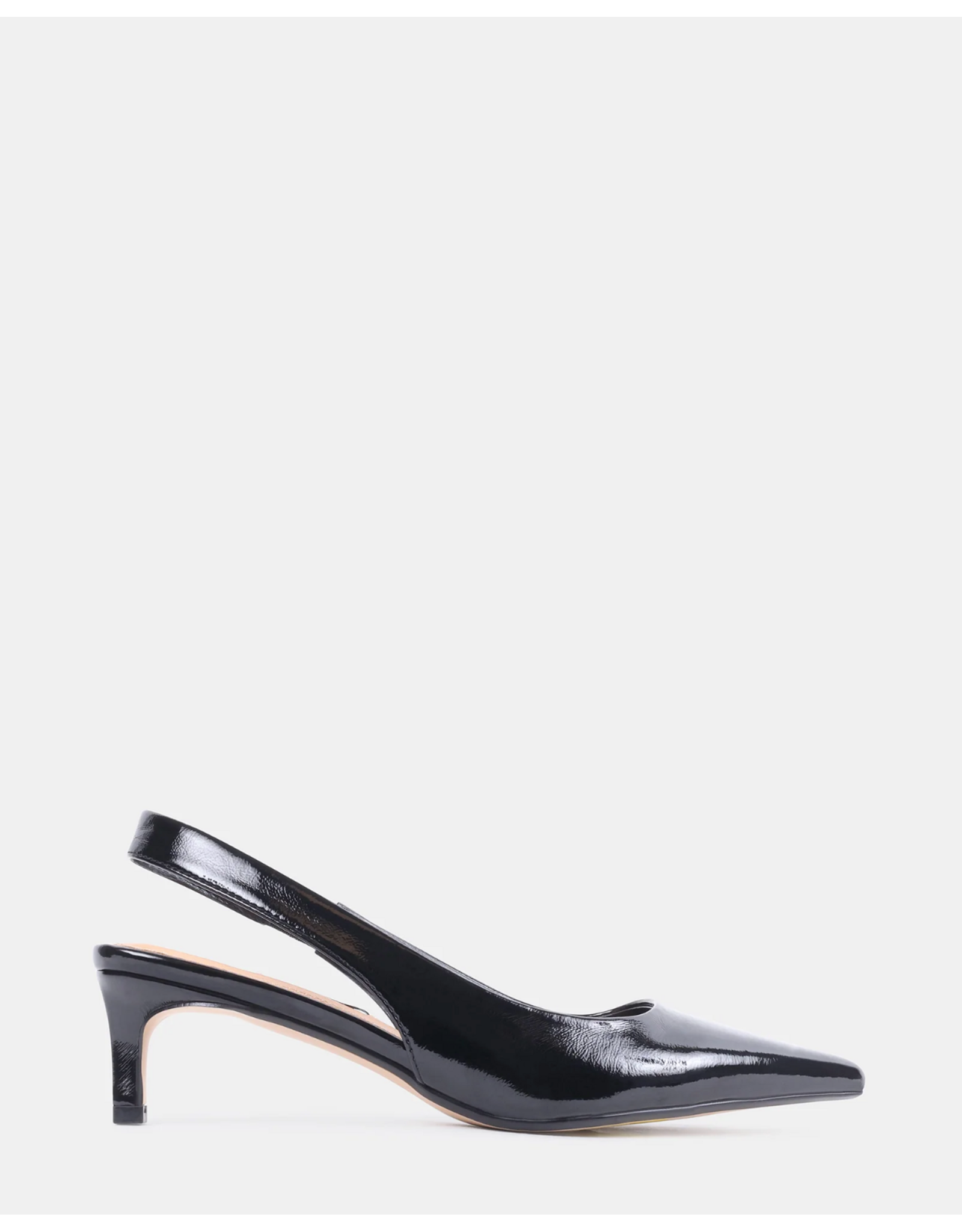 Steve Madden Steve Madden - Carmen Faux Leather Patent Slingback Pump (Black)