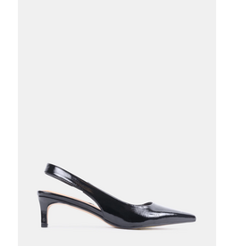 Steve Madden Steve Madden - Carmen Faux Leather Patent Slingback Pump (Black)