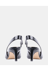 Steve Madden Steve Madden - Carmen Faux Leather Patent Slingback Pump (Black)