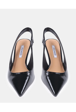 Steve Madden Steve Madden - Carmen Faux Leather Patent Slingback Pump (Black)