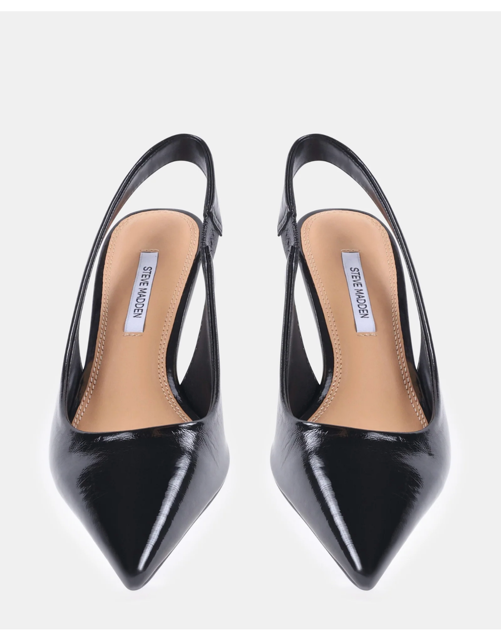 Steve Madden Steve Madden - Carmen Faux Leather Patent Slingback Pump (Black)