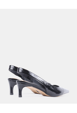 Steve Madden Steve Madden - Carmen Faux Leather Patent Slingback Pump (Black)