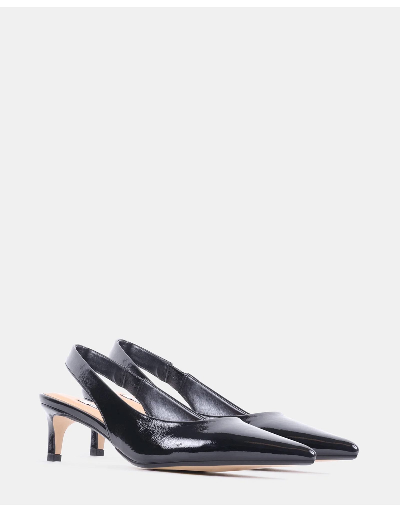Steve Madden Steve Madden - Carmen Faux Leather Patent Slingback Pump (Black)