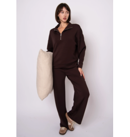 RD Style RD Style - Seanni Soft Knit Long Sleeve Half Zip (Brown)