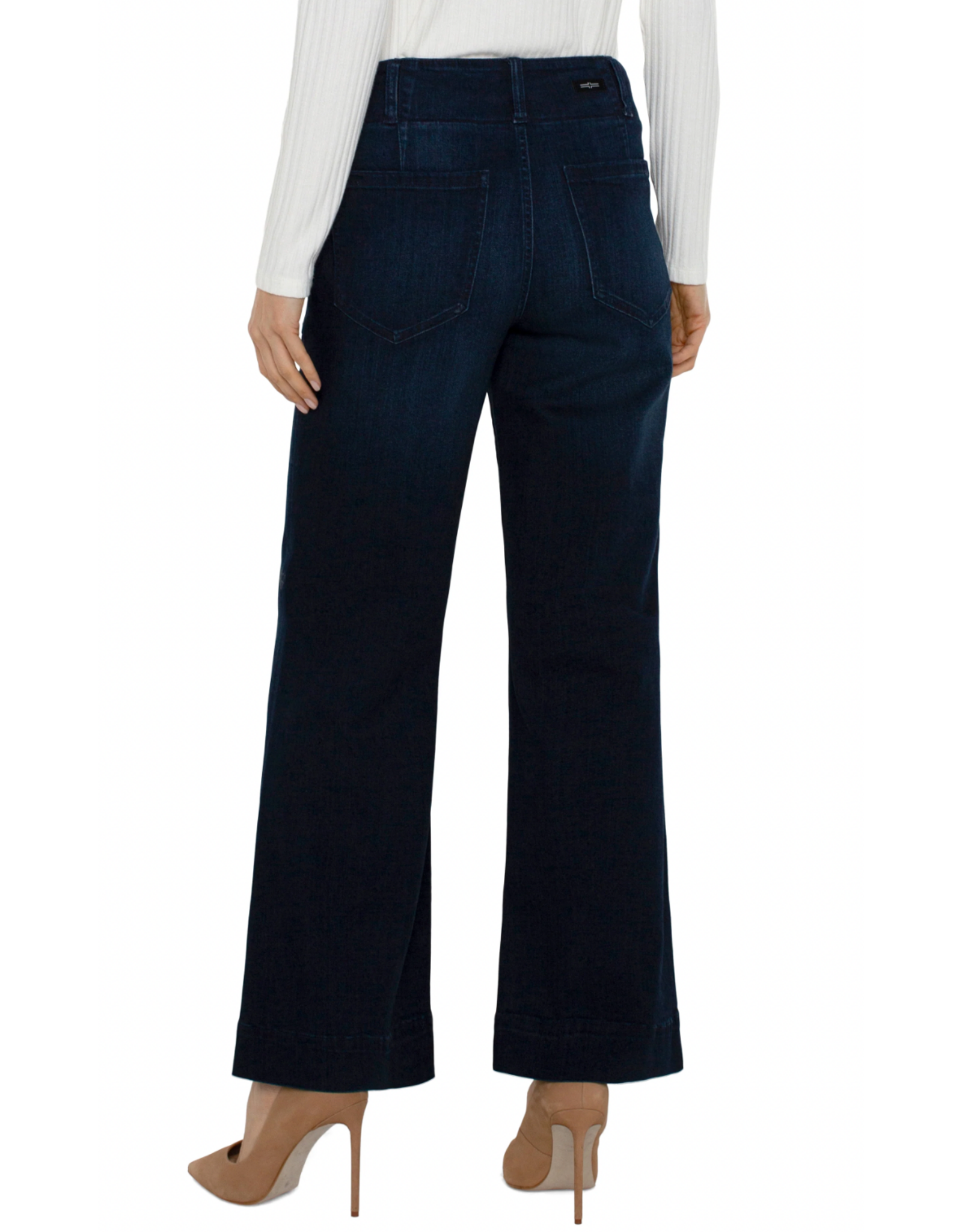 Liverpool Liverpool - Patch Pocket Wide Leg Trouser(Summit Lake)