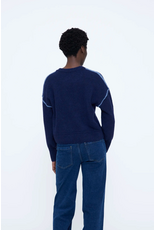 Wild Pony Wild Pony - Henley Neck Jumper (Navy Blue)