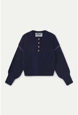 Wild Pony Wild Pony - Henley Neck Jumper (Navy Blue)