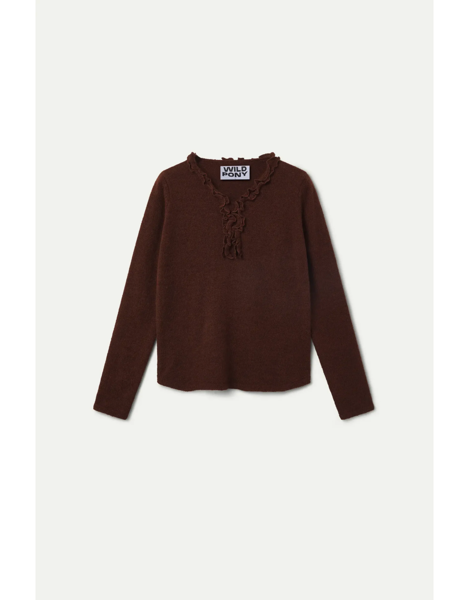 Wild Pony Wild Pony - Jumper with Mini Ruffles (Brown)